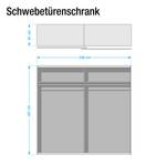 Schwebetürenschrank KiYDOO Landhaus I Alpinweiß - 226 x 197 cm - 2 Türen - Basic