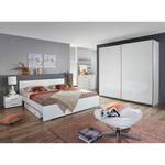 Armoire à portes coulissantes Lorca Blanc alpin / Blanc brillant - Largeur : 226 cm