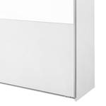 Armoire à portes coulissantes Loriga Blanc alpin / Verre blanc - Largeur : 175 cm