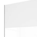Armoire à portes coulissantes Loriga Blanc alpin / Verre blanc - Largeur : 175 cm