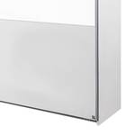 Armoire à portes coulissantes Loriga Blanc alpin / Verre blanc - Largeur : 261 cm