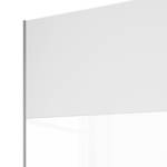 Armoire à portes coulissantes Loriga Blanc alpin / Verre blanc - Largeur : 261 cm