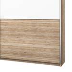 Zweefdeurkast Loriga Lichte San Remo eikenhouten look/wit glas - Breedte: 175 cm