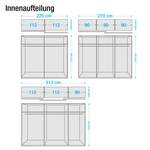 Schwebetürenschrank Struge Alpinweiß - Breite x Höhe: 315 x 210 cm - 3-türig