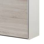 Armoire à portes coulissantes Medley Blanc alpin / Imitation chêne brut de sciage - Largeur x hauteur : 225 x 210 cm - 2 portes