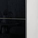 Armoire à portes coulissantes Medley Blanc alpin / Noir - Largeur x hauteur : 225 x 236 cm - 2 portes