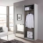 Armoire à portes coulissantes Minosa Blanc alpin / Blanc brillant - Largeur : 136 cm