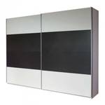 Armoire à portes coulissantes Quadra I Blanc alpin / Gris métallisé - 271 x 210 cm