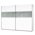 Armoire à portes coulissantes Quadra III Blanc alpin / Verre poli - 181 x 230 cm