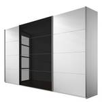 Armoire à portes coulissantes Quadra Blanc alpin / Noir - 315 x 230 cm - 315 x 230 cm