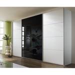 Armoire à portes coulissantes Quadra Blanc alpin / Noir - 315 x 230 cm - 315 x 230 cm