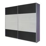 Schwebetürenschrank Quadra Alu/Alpinweiß/Grau Metallic - Breite x Höhe: 181 x 230 cm - Alpinweiß / Graumetallic - 181 x 230 cm