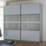 Armoire à portes coulissantes Quadra I Aluminium brossé - 136 x 210 cm