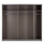 Schwebetürenschrank Quadra (mit Spiegel) Alu gebürstet/Schwarz - Breite x Höhe: 315 x 230 cm