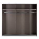 Schwebetürenschrank Quadra I Eiche Havanna Dekor / Glas Basalt - 226 x 210 cm