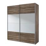 Schuifdeurkast Quadra I Havanna eikenhouten look/wit - 136 x 210 cm