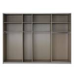 Schwebetürenschrank Quadra Eiche Sanremo Hell Dekor / Glas Weiß - Breite x Höhe: 315 x 230 cm - Eiche Sanremo Hell Dekor / Glas Weiß - 315 x 230 cm