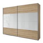 Schwebetürenschrank Quadra I Eiche Sonoma Dekor / Weiß - 136 x 210 cm