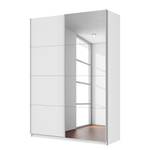 Armoire à portes coulissantes Quadra Avec miroir Blanc alpin 136 x 230 cm - 136 x 230 cm