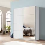 Armoire à portes coulissantes Quadra Avec miroir Blanc alpin 136 x 210 cm - 136 x 210 cm