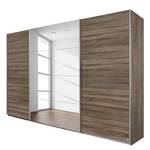 Schwebetürenschrank Quadra (mit Spiegel) Eiche Havanna Dekor - Breite x Höhe: 315 x 210 cm