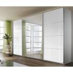 Schuifdeurkast Quadra (spiegel) alpinewit/wit glas - (BxH): 315x230cm - 315 x 230 cm