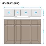 Schwebetürenschrank Quadra (Spiegel) Anthrazit - 315 x 210 cm