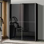 Armoire à portes coulissantes Rimini Verre - Noir - Largeur : 150 cm