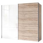 Schwebetürenschrank Ruby Sanremo Eiche Dekor/Weißglas - BxH: 300 x 216 cm -3-türig