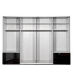 Schwebetürenschrank Samaya Glas Schwarz / Schwarz - 322 x 235 cm - Ohne Spiegeltür/-en