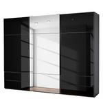Schwebetürenschrank Samaya Zwart glas/Zwart - 300cm (3-deurs) - 223cm - Met spiegeldeuren - Zwart glas/Zwart - 300 x 223 cm - Met spiegeldeuren