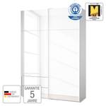 Schwebetürenschrank Samaya Glas Weiß / Weiß - 162 x 235 cm - Ohne Spiegeltür/-en