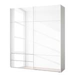 Schwebetürenschrank Samaya Glas Weiß / Weiß - 200 x 223 cm - Ohne Spiegeltür/-en