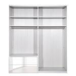 Schwebetürenschrank Samaya Wit glas/wit - 200cm (2-deurs) - 235 cm - Zonder spiegeldeuren - Wit glas/wit - 200 x 235 cm - Zonder spiegeldeuren