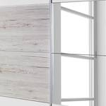 Armoire à portes coulissantes Saragossa Blanc alpin / Imitation chêne de San Remo blanc - Largeur : 226 cm