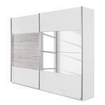 Armoire à portes coulissantes Saragossa Blanc alpin / Imitation chêne de San Remo blanc - Largeur : 271 cm