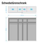 Schwebetürenschrank SKØP 270 x 236 cm - 2 Türen - Premium