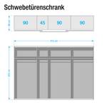 Schwebetürenschrank SKØP 315 x 222 cm - 3 Türen - Classic