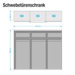 Schwebetürenschrank SKØP 270 x 236 cm - 3 Türen - Premium