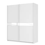 Schwebetürenschrank SKØP Alpinweiß / Glas Weiß - 181 x 222 cm - 2 Türen - Basic