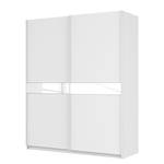Schwebetürenschrank SKØP Alpinweiß / Glas Weiß - 181 x 222 cm - 2 Türen - Classic