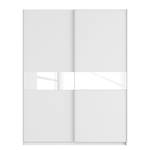 Zweefdeurkast Skøp alpinewit/wit glas 181cm - 181 x 236 cm - 2 deuren - Basic