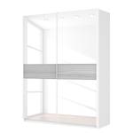 Armoire à portes coulissantes Skøp Blanc alpin / Verre blanc - 181 x 236 cm - 2 porte - Premium