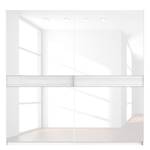 Armoire à portes coulissantes Skøp Blanc alpin / Verre blanc - 225 x 222 cm - 2 porte - Premium