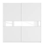 Armoire à portes coulissantes Skøp Blanc alpin / Verre blanc - 225 x 236 cm - 2 porte - Basic