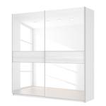 Zweefdeurkast Skøp alpinewit/wit glas - 225 x 236 cm - 2 deuren - Classic