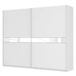 Schwebetürenschrank SKØP Alpinweiß / Glas Weiß - 270 x 222 cm - 2 Türen - Basic