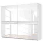 Schwebetürenschrank SKØP Alpinweiß / Glas Weiß - 270 x 222 cm - 2 Türen - Basic