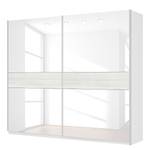 Armoire à portes coulissantes Skøp Blanc alpin / Verre blanc - 270 x 236 cm - 2 porte - Confort