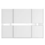 Armoire à portes coulissantes Skøp Blanc alpin / Verre blanc - 315 x 222 cm - 3 portes - Basic